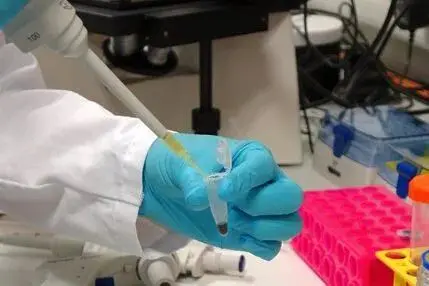 将盖玻片置于计数表面上，准备好血球计