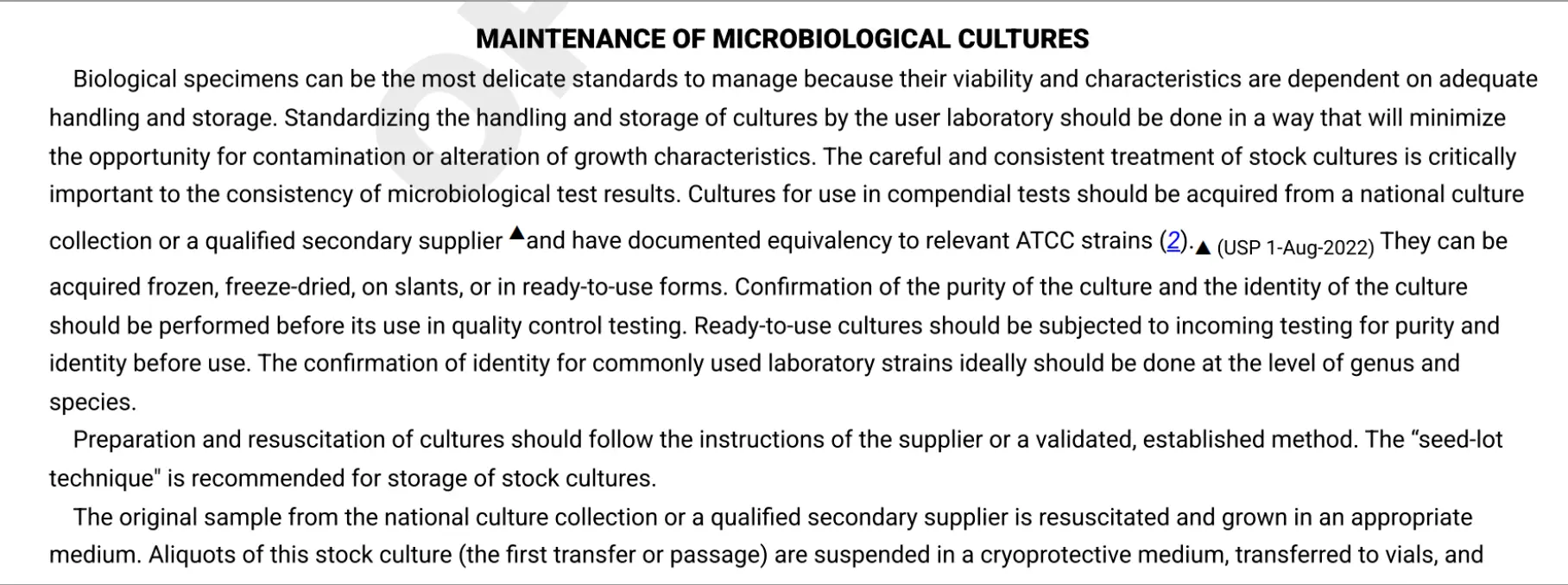 USP-NF〈1117〉MICROBIOLOGICAL BEST LABORATORY PRACTICES