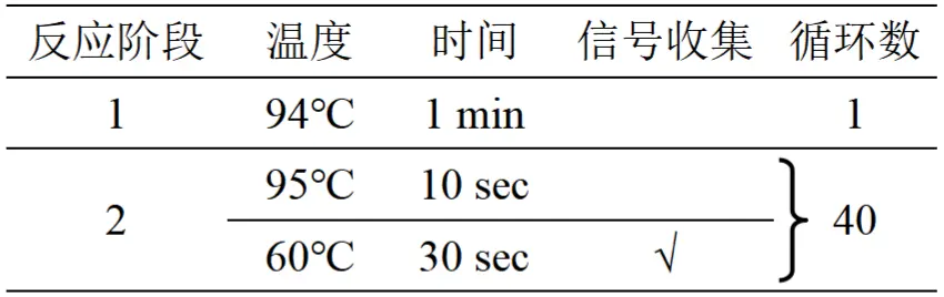 植物乳杆菌核酸检测试剂盒(PCR-荧光探针法)反应程序