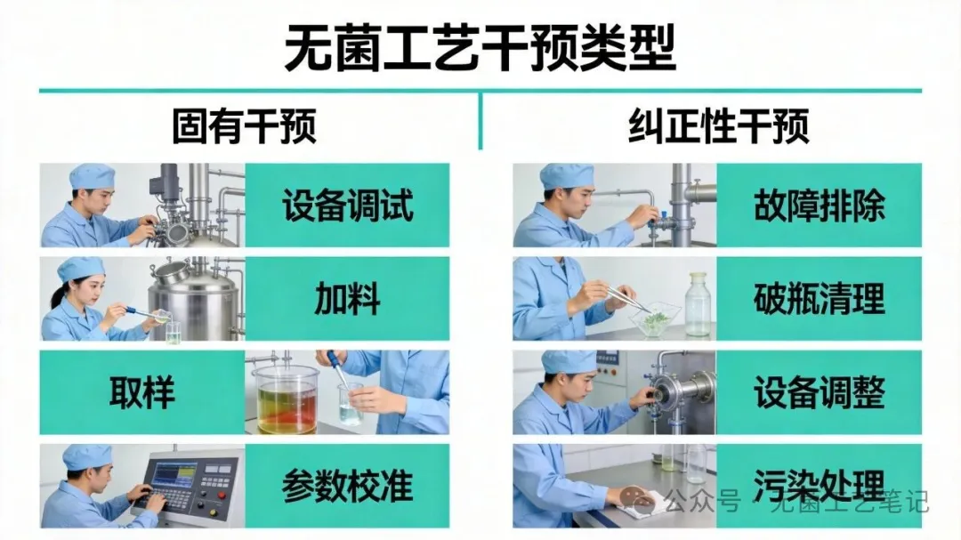 无菌工艺干预类型与模拟要求