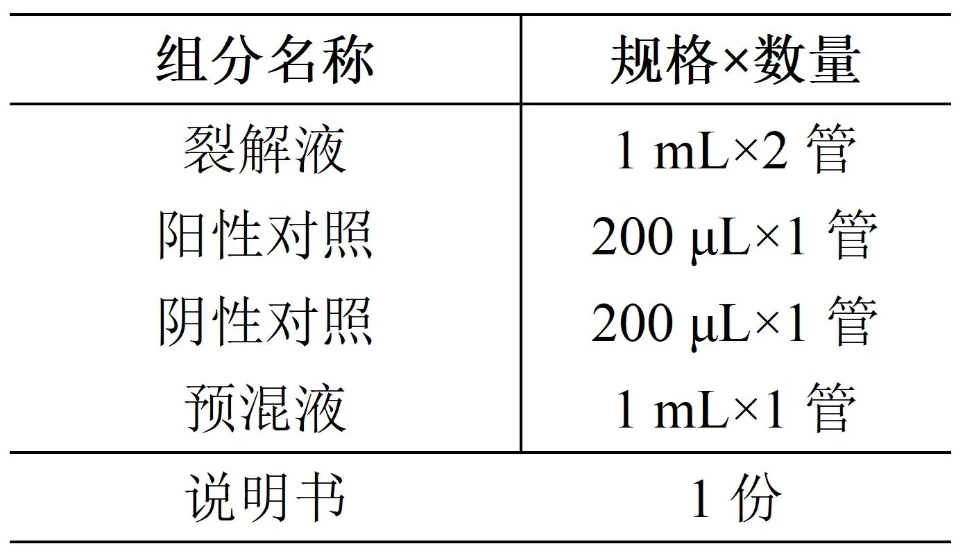 致病型唐菖蒲伯克霍尔德氏菌核酸检测试剂盒(荧光探针法)产品组分 致病型唐菖蒲伯克霍尔德氏菌核酸检测试剂盒(荧光探针法)产品组分