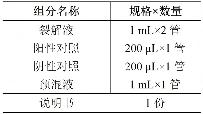 幽门螺杆菌核酸检测试剂盒(荧光探针法)产品组分